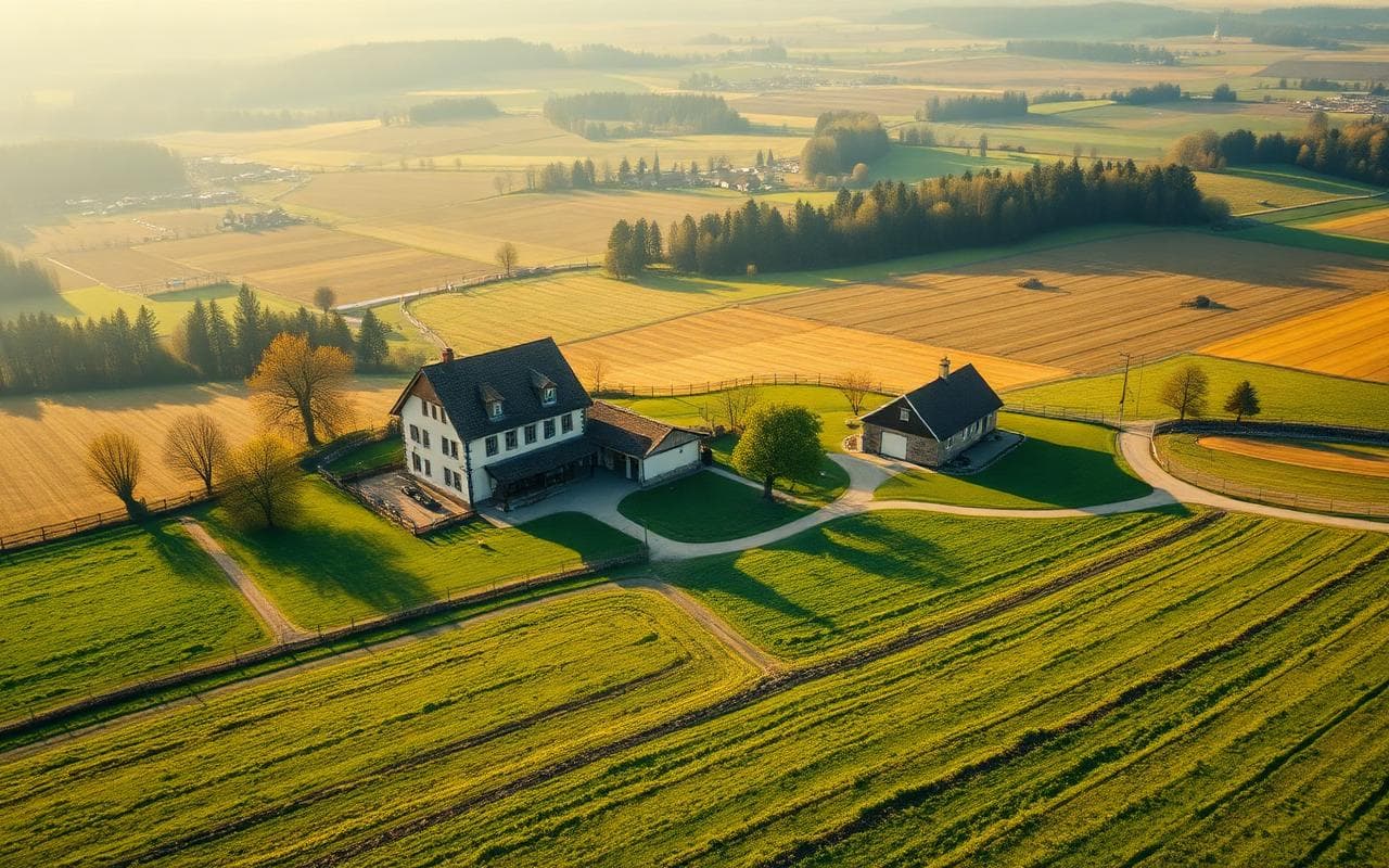 Hof aus der Luft