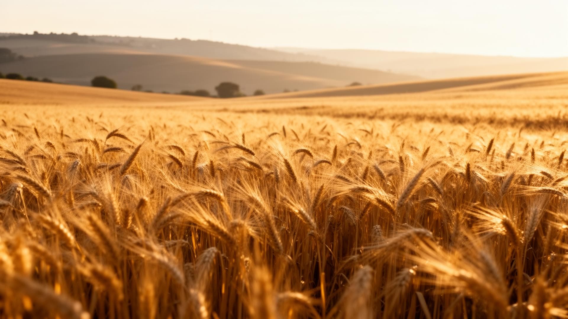 Weizenfeld im goldenen Licht