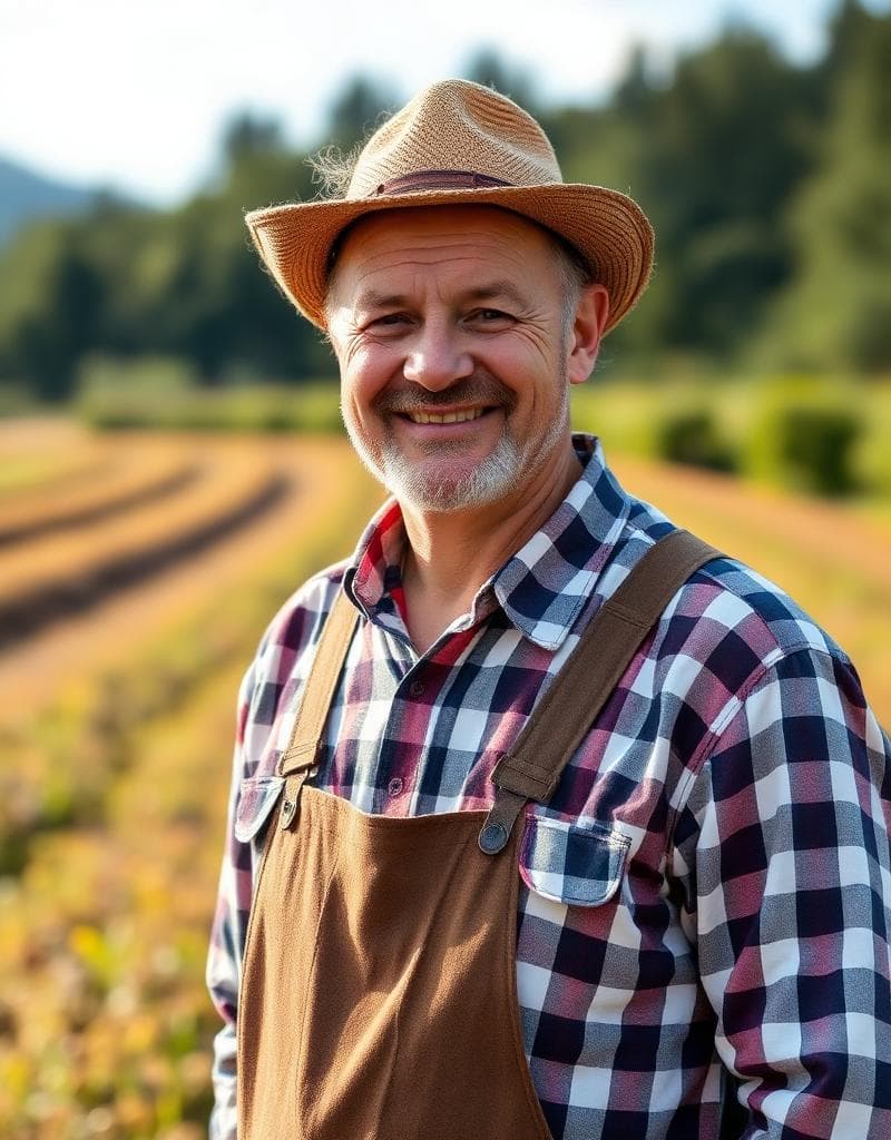 Landwirt auf dem Feld
